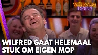 Wilfred gaat helemaal stuk om eigen mop ‘Die stond in de Suske en Wiske’  VANDAAG INSIDE [upl. by Aiciram]