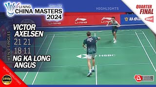 Viktor Axelsen vs NG Ka Long Angus  China Masters 2024  QF MS Highlights [upl. by Adalie]