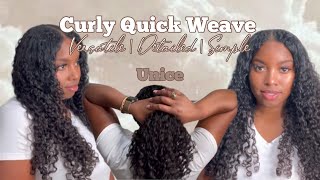 Quickly amp Easily Install a Quick Weave with Leave Out  BEGINNER FRIENDLY Ft UNice Hair [upl. by Erdnaed]