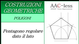 Costruzione di un Pentagono dato il lato Video 43 [upl. by Elleinnod]