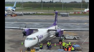 NEW Flybe inaugural flight  Birmingham to Belfast City  13th April 2022  De Havilland Dash 8400 [upl. by Annenn]