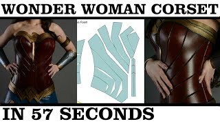 Wonder Woman corset in 57 seconds How to make [upl. by Zoldi]