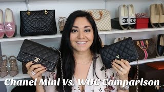 Chanel Mini Rectangular Flap Vs WOC Comparison  Minks4All [upl. by Steffen561]