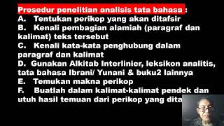 MATERI HERMENEUTIKA LANJUTAN S2 STT REM ANALISIS TATA BAHASA [upl. by Nahte]