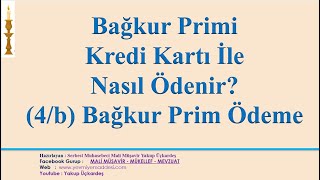 BAĞKUR PRİMİ KREDİ KARTI İLE NASIL ÖDENİR 11 08 2023 18 45 [upl. by Froh]