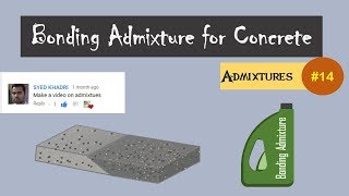 Bonding Admixture for Concrete  Admixtures 14 [upl. by Sirotek]