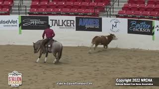 HEZA ROWDY CAT shown by CLAYTON M EDSALL  2022 NRCHA Stallion Stakes Open Two Rein [upl. by Tiffa821]