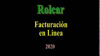 Factura en linea Rolcar [upl. by Roxie]