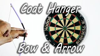 How to Make a Coat Hanger Bow and Arrow [upl. by Ecarg60]