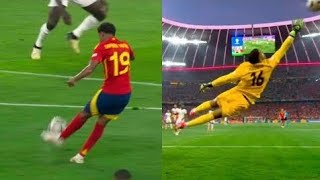 Lamine Yamal incredible goal against France today👌✨🚀Spain VS France highlights [upl. by Sukramaj]