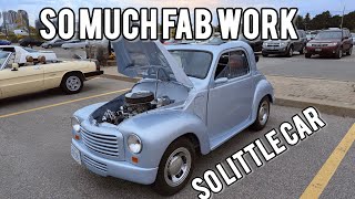 Fiat 500 Topolino with custom EVERYTHING  hot rodding done right [upl. by Lihka]