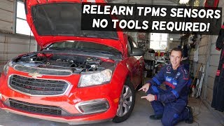 HOW TO RELEARN TPMS SENSOR WITH NO TOOLS ON CHEVY CHEVROLET GMC BUICK CADILLAC [upl. by Attiuqram]