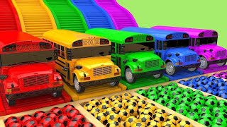 Learn Colors with 7 Street Vehicles and Soccer Ball Flying Toy Cars Pretend Play for Kids [upl. by Hancock]