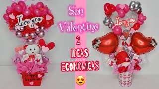 2 IDEAS ECONOMICAS PARA REGALAR O VENDER EN SAN VALENTIN ARREGLO CON GLOBOS amp CHOCOLATES [upl. by Lasky504]