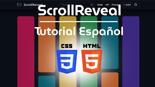 ScrollReveal crea animaciones y transiciones para tu pagina web  Tutorial Español [upl. by Nosremaj]