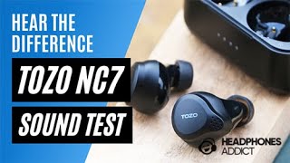 TOZO NC7 Sound Quality Test  HeadphonesAddict [upl. by Varini]