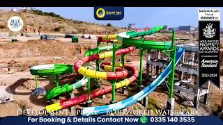 Alhamdulilah  Installation of Thrilling Rides in progress  Blue World Water Park  Osaaf360 [upl. by Angrist]