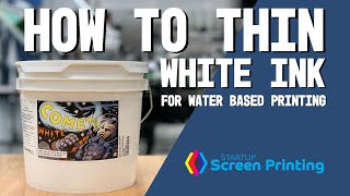 How to thin white water based ink for screen printing [upl. by Edmead]