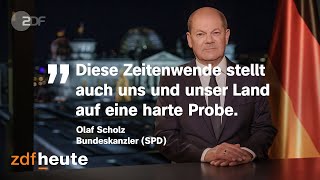 Neujahrsansprache von Kanzler Olaf Scholz quotEin schweres Jahr geht zu Endequot [upl. by Arteid627]