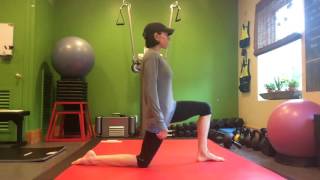 Active Kneeling Hip Flexor Stretch Bamboo Core Fitness [upl. by Tonry]