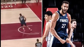 RUDY GOBERT WITH A 360 AT THE LAST SECOND😤FRANCE VS ITALY [upl. by Wystand]