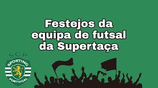 Sporting  Benfica Supertaça Futsal  Festejo dos jogadores no autocarro [upl. by Nicolais]