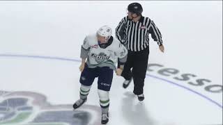 Everett Silvertips VS Seattle Thunderbirds Hits Fights And Goals [upl. by Amling81]