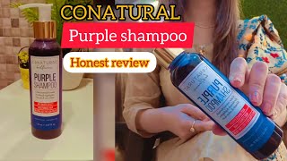 CONATURAL  purple shampoo  honest review [upl. by Arihsaj]