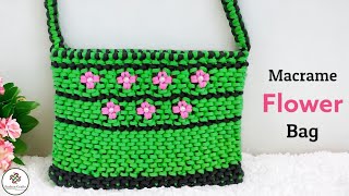 EASY MACRAME BAG TUTORIAL  TAS TALI KUR TERBARU  TORBA Z MAKRAMY [upl. by Domini]