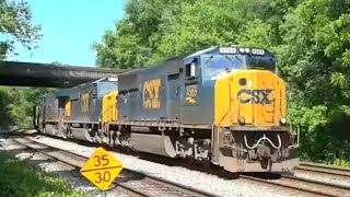 Over An Hour amp A Half Of CSX Trains [upl. by Atteuqahc]