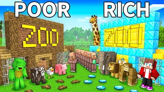 JJs RICH Zoo vs Mikeys POOR Zoo Survive Battle in Minecraft  Maizen [upl. by Buonomo]