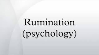 Rumination psychology [upl. by Landing]