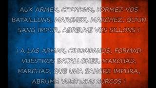 Himno de Francia  LA MARSELLESA Letra en francés y en español  LA MARSEILLAISE [upl. by Leor]