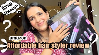 Affordable hair styler review 👀itna sasta youtubevideo drumstonehairstyler hairstyler fashion [upl. by Llerol]