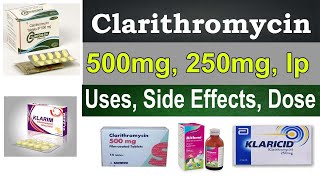 clarithromycin 500 mg 250 mg tablet uses in hindi  klaricid clarigard 500 uses side effects [upl. by Wrand]