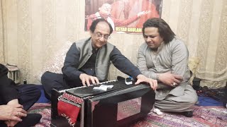 Latest Video Ustad Ghulam Ali khan playing Harmonium With Shamoon Fida  Office Gulberg 532023 [upl. by Haimehen152]