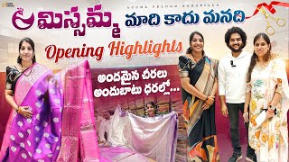 Grand Opening Missamma Handlooms Beautiful Sarees Collection and Affordable prices Rajahmundry [upl. by Henryk]