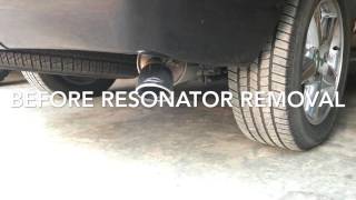 2011 Tahoe Flowmaster 70 series before and after resonator removal [upl. by Lotta978]