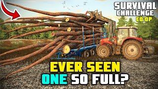 EVER SEEN ONE SO FULL  Survival Challenge COOP  FS22  Episode 21 [upl. by Llenrap]