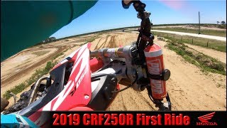 2019 CRF250R First Ride  RAW GoPro [upl. by Lamiv901]