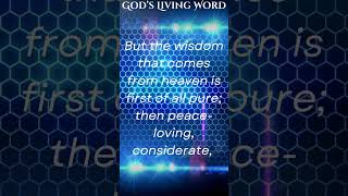 But the wisdom that comes from heaven is first of all pure wisdom peace james3 [upl. by Kinnard515]