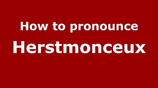 How to pronounce Herstmonceux EnglishUK  PronounceNamescom [upl. by Kosiur]