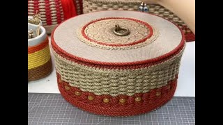 HOW TO HANDMADE BASKET WITH ROPE craft handmade weaving [upl. by Gwenette971]