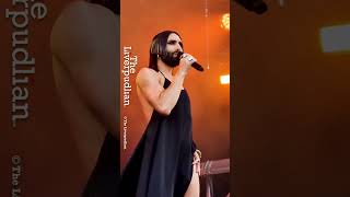 Conchita Wurst LIVE 2014 Eurovision winner for Austria live at The Eurovision Village in Liverpool [upl. by Gypsy]