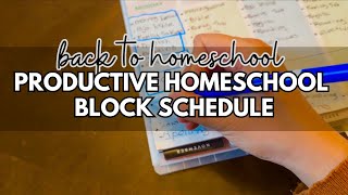 HOMESCHOOL BLOCK SCHEDULE  CREATE A PRODUCTIVE HOMESCHOOL SCHEDULE [upl. by Norb]