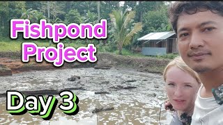 Fishpond Project Day 3 pinoypolishfamily [upl. by Willock362]