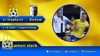 vv Staphorst  vv Berkum  5102024  Samenvatting [upl. by Hasen]