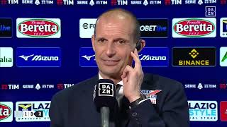 quotCi qualifichiamo in Championsquot Intervista Allegri Post Partita Lazio  Juve 1 0 [upl. by Ydal]