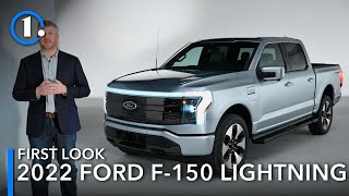 2022 Ford F150 Lightning First Look UpClose Details [upl. by Nahguav]