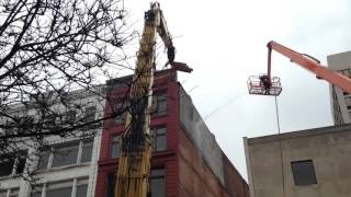 Demolition of downtown Syracuse building starts [upl. by Ecinom]